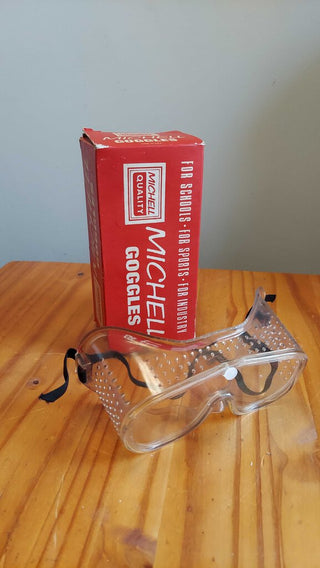 1950s Safety Goggles NOS - Michell Goggles by Michell Quality Manufacturing (FRAGILE BOX)