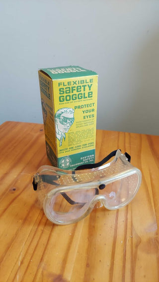1950s Safety Goggles NOS - Flexible Safety Goggles by Eastern Safety Equipment co. (FRAGILE BOX)