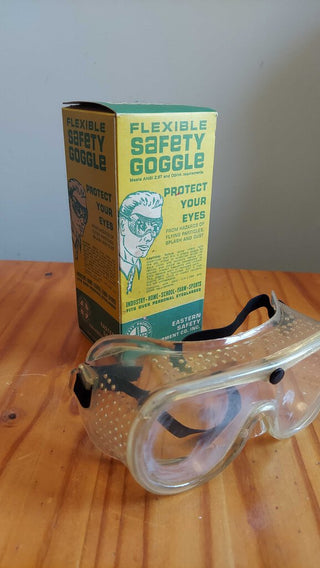 1950s Safety Goggles NOS - Flexible Safety Goggles by Eastern Safety Equipment co. (FRAGILE BOX)