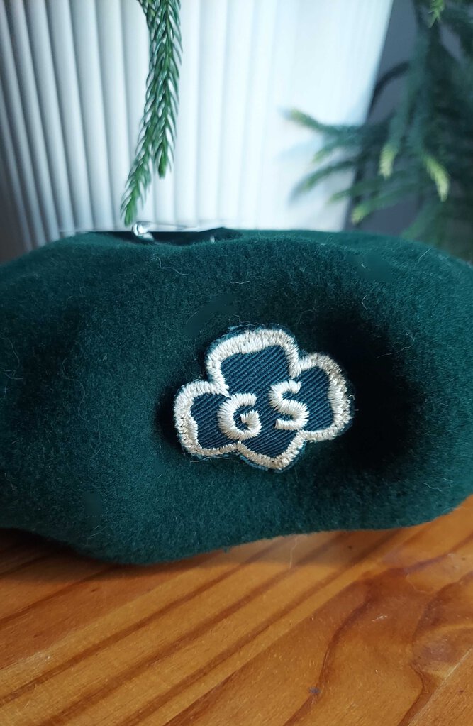 1960s girl scouts wool beret by paris beret made in france