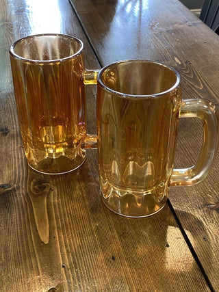 Set of 2 Peach Lusterware Mugs