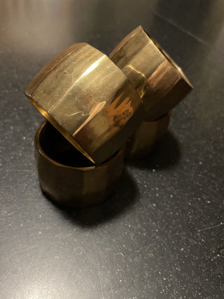 4 Brass Napkin Rings