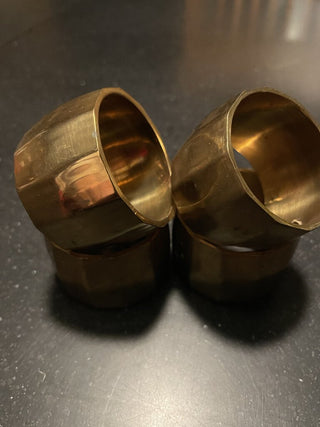 4 Brass Napkin Rings