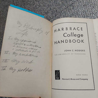 Harbrace College Handbook, John C. Hodges -1946