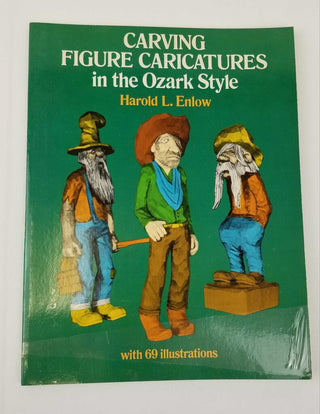 Book Carving Figure Caricatures Ozark Style 1970s Dover Woodworking
