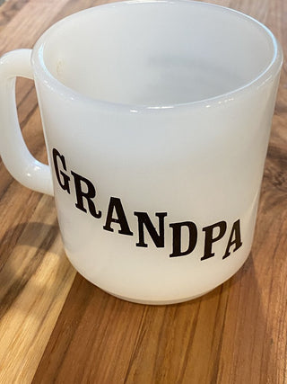Vintage Glasbake GRANDPA Mug