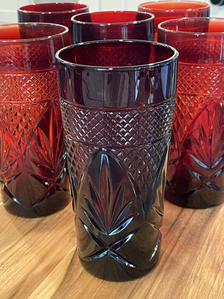 Cristal D'Arques Ruby Red Tumbler, Set of 6