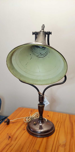 Medical Lamp by Will Ross Inc. Milwaukee Wis., brass and copper tilting table lamp (as is)