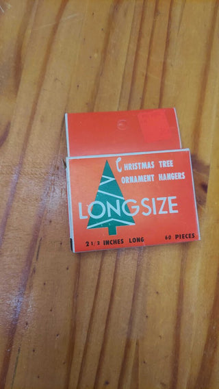 NOS Midcentury Longsize Christmas Tree Ornament Hangers 60 2.5"