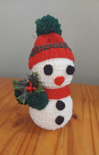 Vintage Crochet Knit Snowman