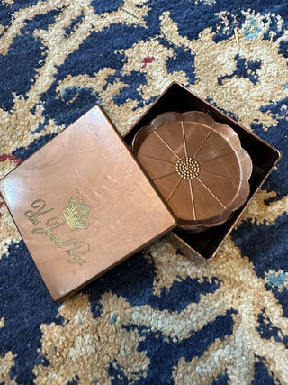 The Jewel Box Copper Plastic Coasters (8 in box)