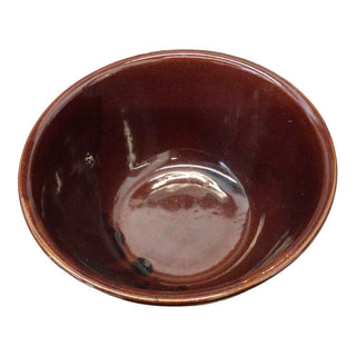 Vintage MCM Mar-Crest Brown Glaze Pottery Small Mixing Bowl