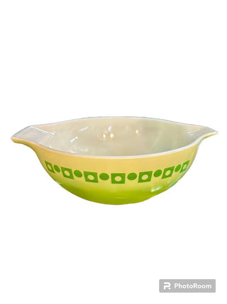 Pyrex green dots and squares 444