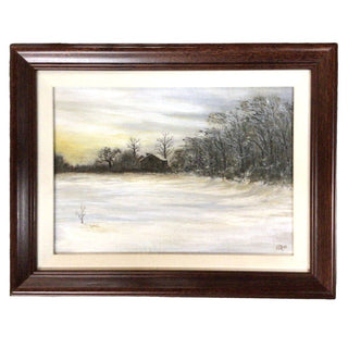 Winter Landscape Oil Painting, Artist N. Rose