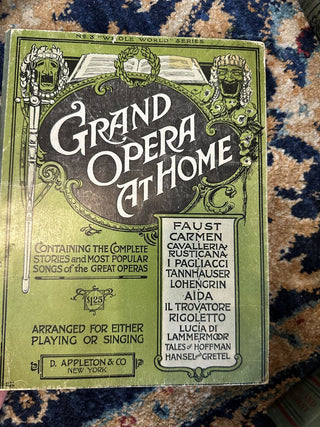 Book- Grand Opera at Home Paperback1927
