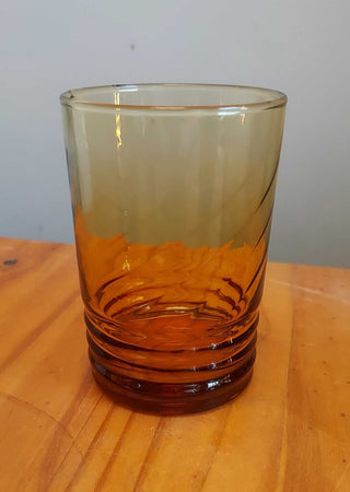 (6pc) Malibu Gold - Amber Glass Tumblers by Libbey Glass Company FIRM