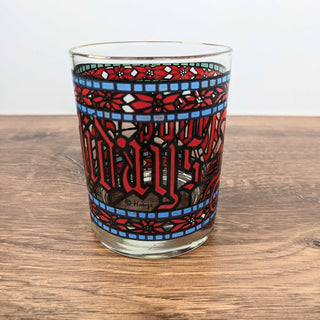 Houze happy holiday dbl old fashioned glass