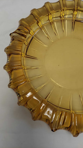 1970 - No. G933 Corona ashtray, Gold (amber) by Hazelware