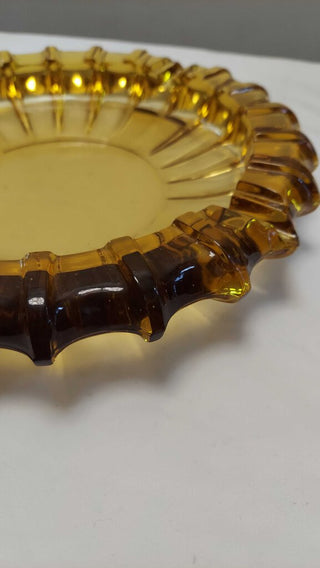 1970 - No. G933 Corona ashtray, Gold (amber) by Hazelware