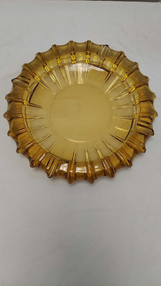 1970 - No. G933 Corona ashtray, Gold (amber) by Hazelware