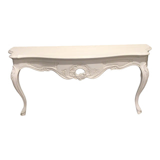 White Carved Foyer Table