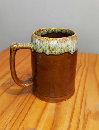 Brown Drip Glaze Beer Coffee Stein by Unsigned (T&M)