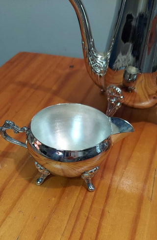 Ornate Silver Tea Set (4pc) by Davco