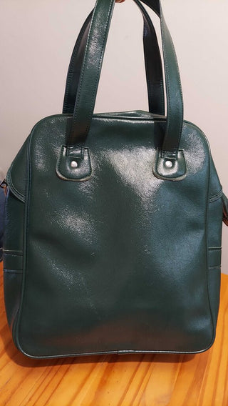 NOS - 1960s Forest Green Travel Bag Made in Korea (T&M)