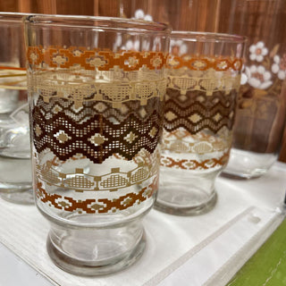 Brown Libbey Juice Glass Tumblers