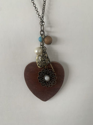 A-Necklace with wooden Heart