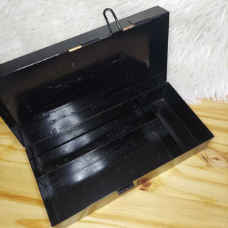 Vintage Industrial Metal Black Storage Box