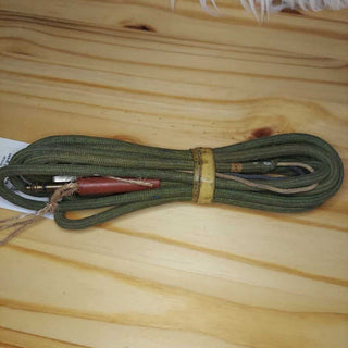 vintage lineman green cloth telephone cable jack line