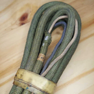 vintage lineman green cloth telephone cable jack line