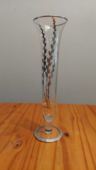 Art Deco Bud Vase, Sterling on Crystal by Silver City Glass Company