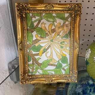 Italian gilded frame with William Morris insert 4.5 x6.5