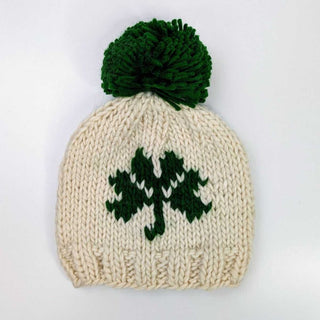 2 - 6 Y Shamrock St. Patrick's Day Hand Knit Beanie Hat