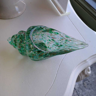 Hand Blown Art Glass Conch Shell