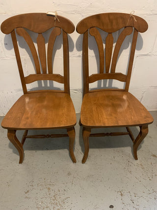 Napoleon Cherry Wood chairs Set of 2 19.25" x 18" x 38.75"