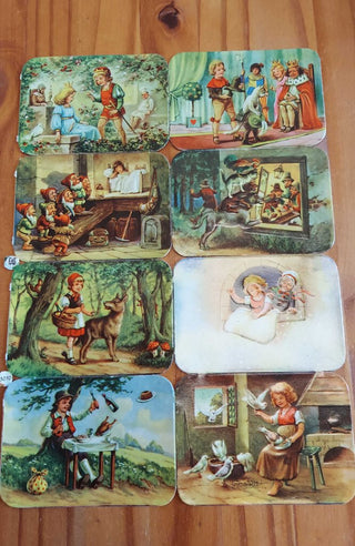 Vintage EAS 3010 Grimm Brothers Classic Fairy Tales - Germany Litho Die Cut Paper Scraps Sheet FIRM