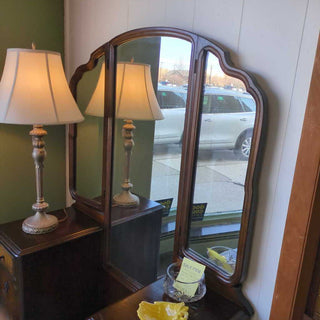 Beautiful Antique Vanity with Trifold Mirror
