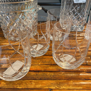 C- Vintage Mikasa Crystal Old Fashioned Glasses set of 4 FiRM