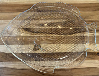 Large Glass Fish Platter
