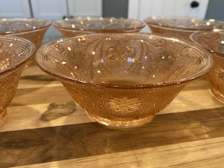 5.5" Pink Tiara Bowls, Set of 6