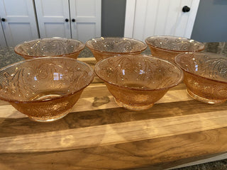 5.5" Pink Tiara Bowls, Set of 6