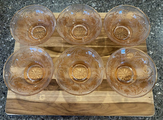 5.5" Pink Tiara Bowls, Set of 6