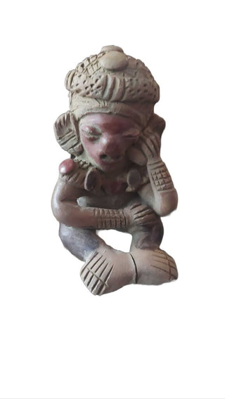 Seated Sculpture -Mexican Clay Folk Art FIRM