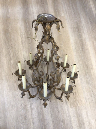 Org $1200, Gold Chandelier (B.R.Lighting) 8 candle (As-Is)