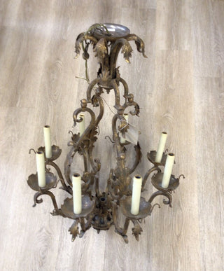 Org $1200, Gold Chandelier (B.R.Lighting) 8 candle (As-Is)