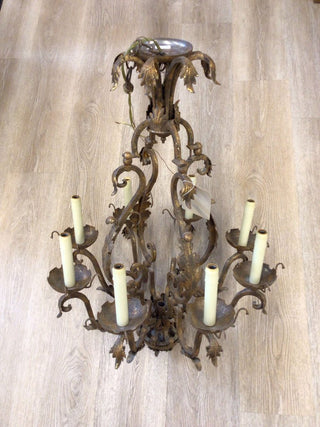 Org $1200, Gold Chandelier (B.R.Lighting) 8 candle (As-Is)