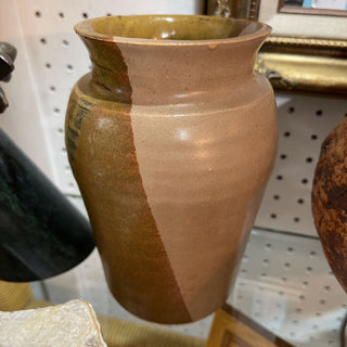 Vintage handmade Ceramic 2 tone glaze Utensil holder
